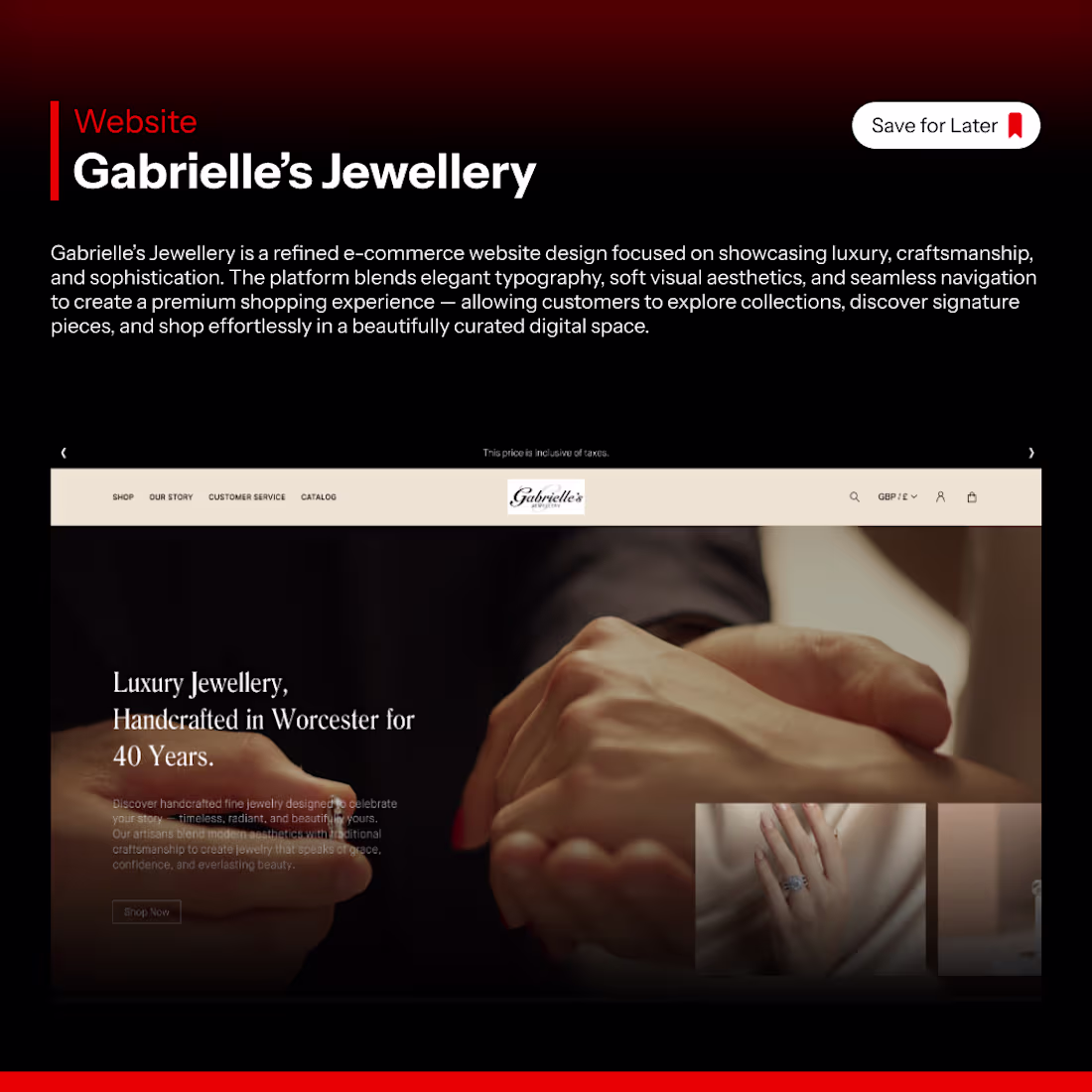 Cover image for Gabrielle’s Jewellery — Luxury E-commerce
