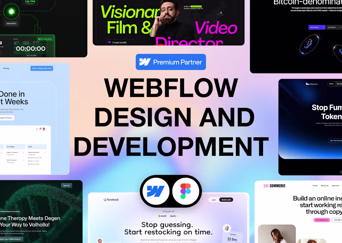 Cover image for Webflow Full Website Design and Development