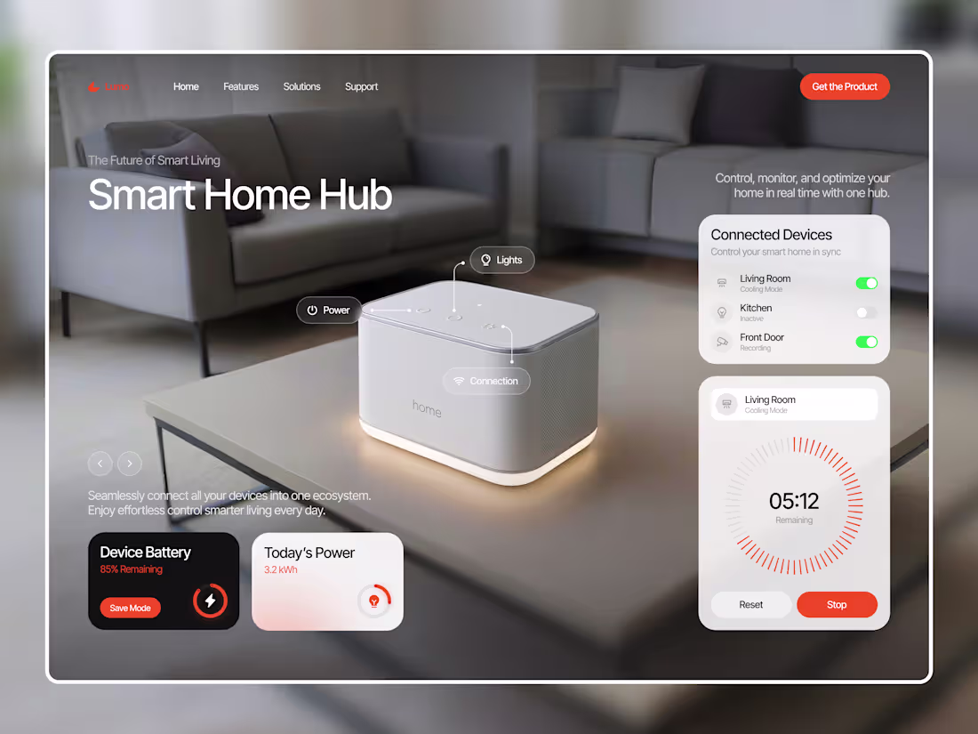 Cover image for Smart Home Hub - Web Design
