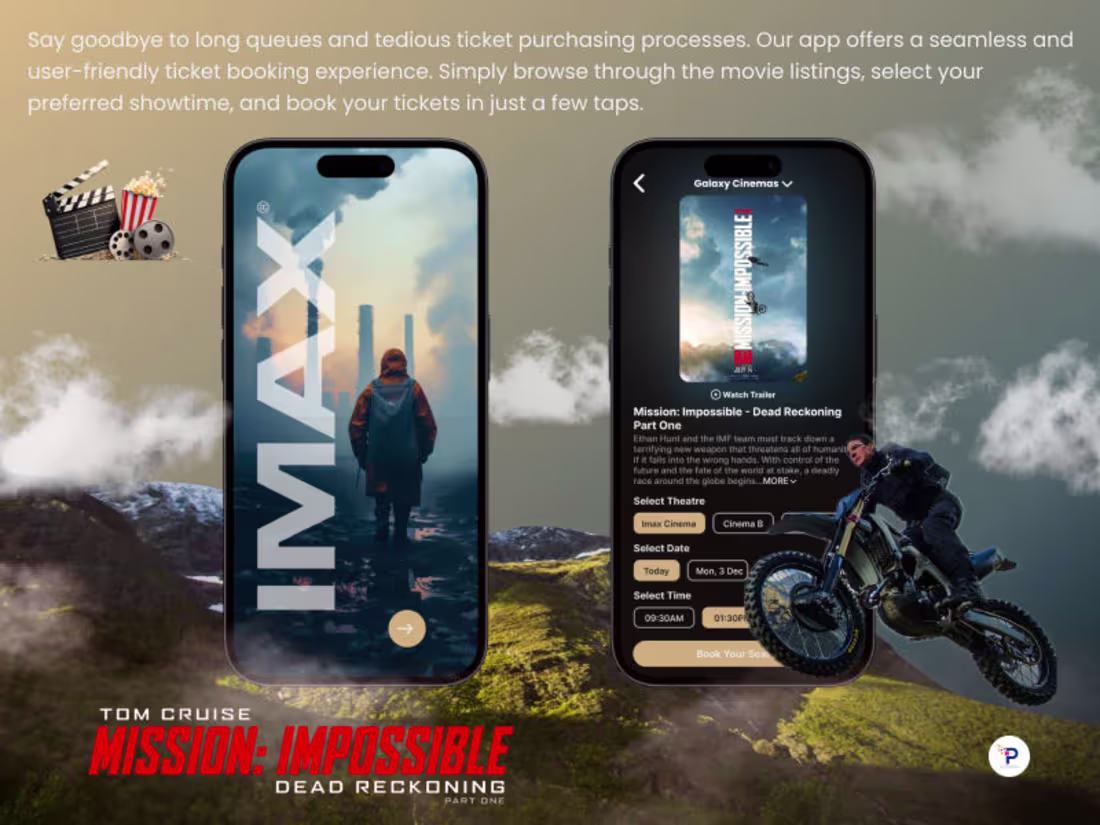 Cover image for Movie Theatre Mobile application ui design