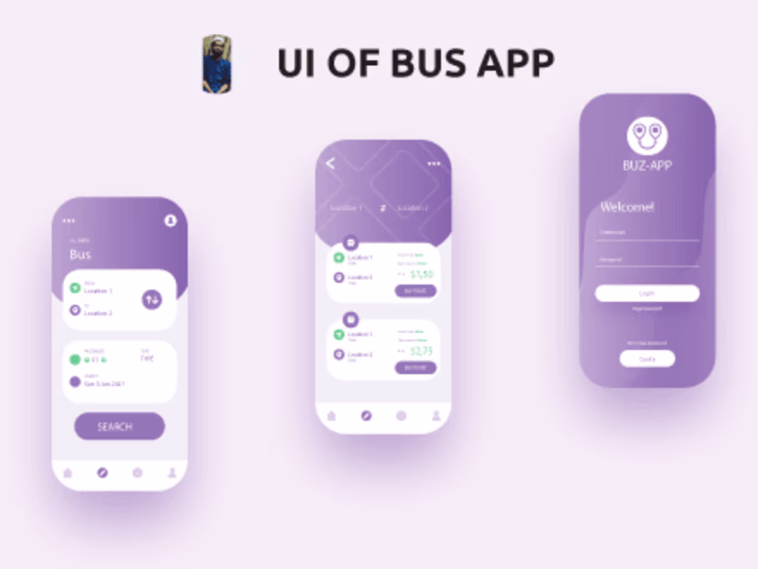 Cover image for UI/UX Design of BUS APP