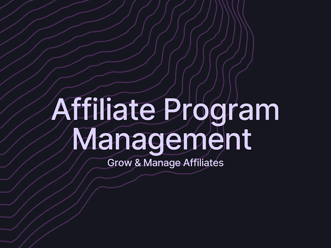 Cover image for Affiliate Program Management