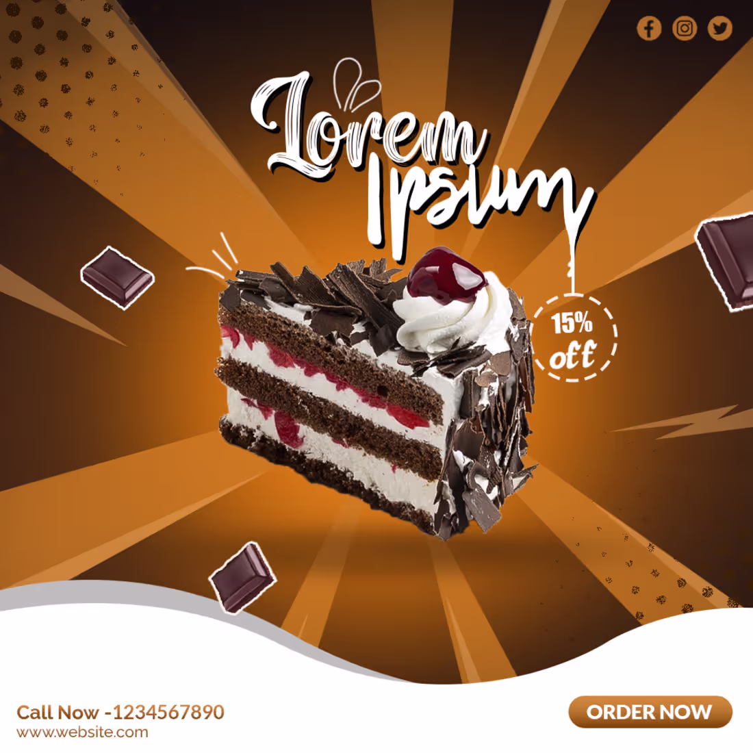 Cover image for I made this promotional food post design 🍰 If you’re lookin...