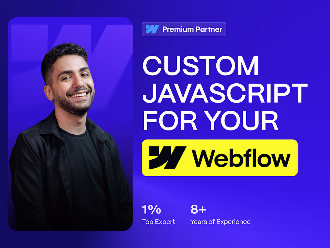 Cover image for Custom Javascript for Your Webflow Website