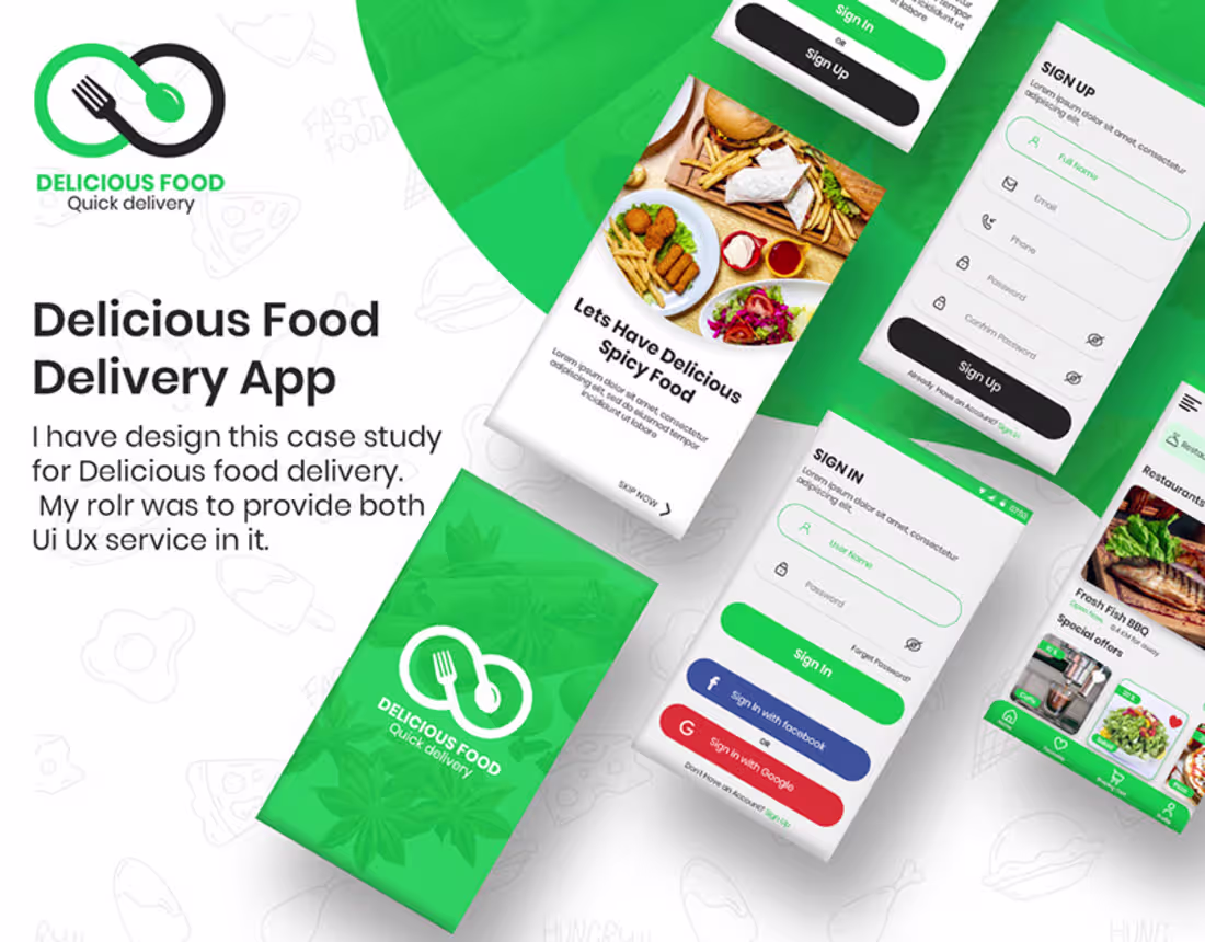 Cover image for Food delivery Mobile app UI/UX 