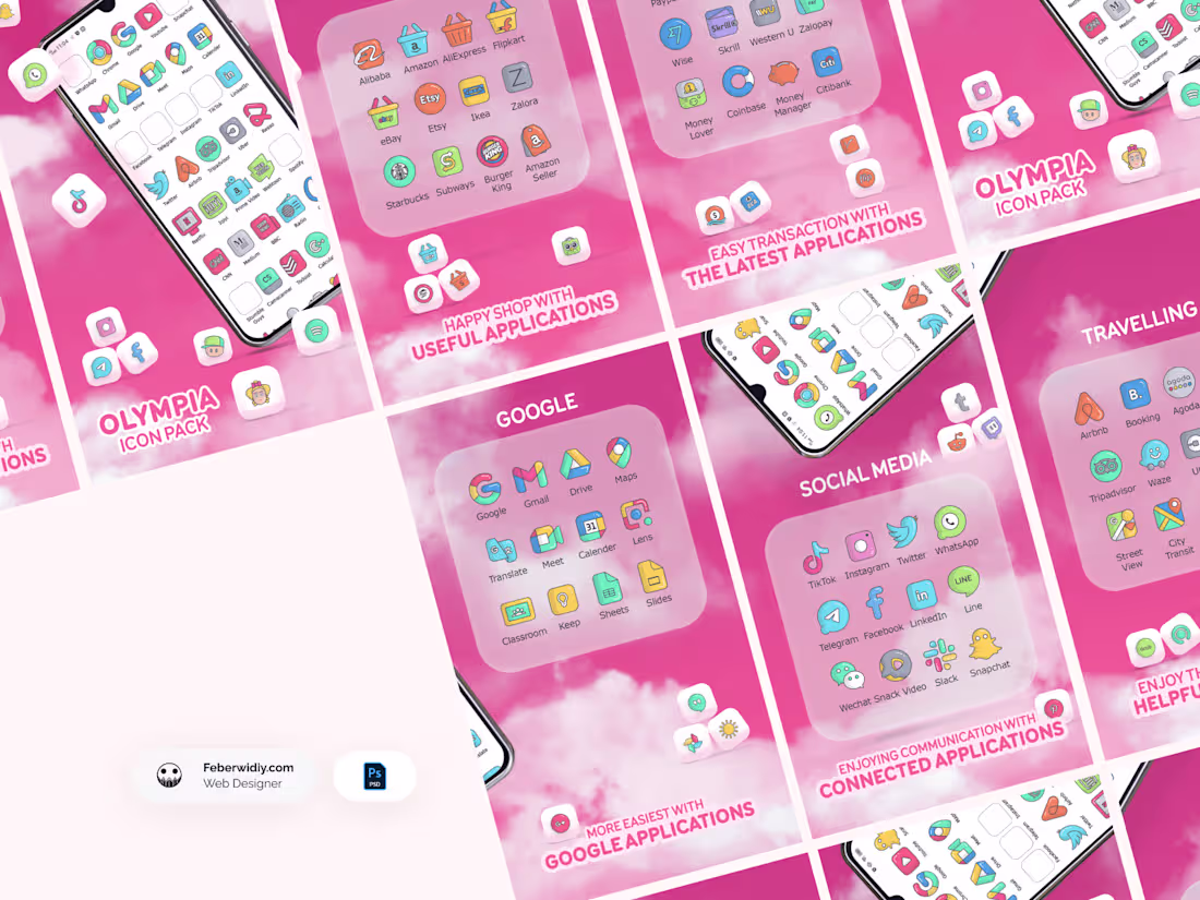 Cover image for App Store Screenshot Design - Olympia Icon Pack