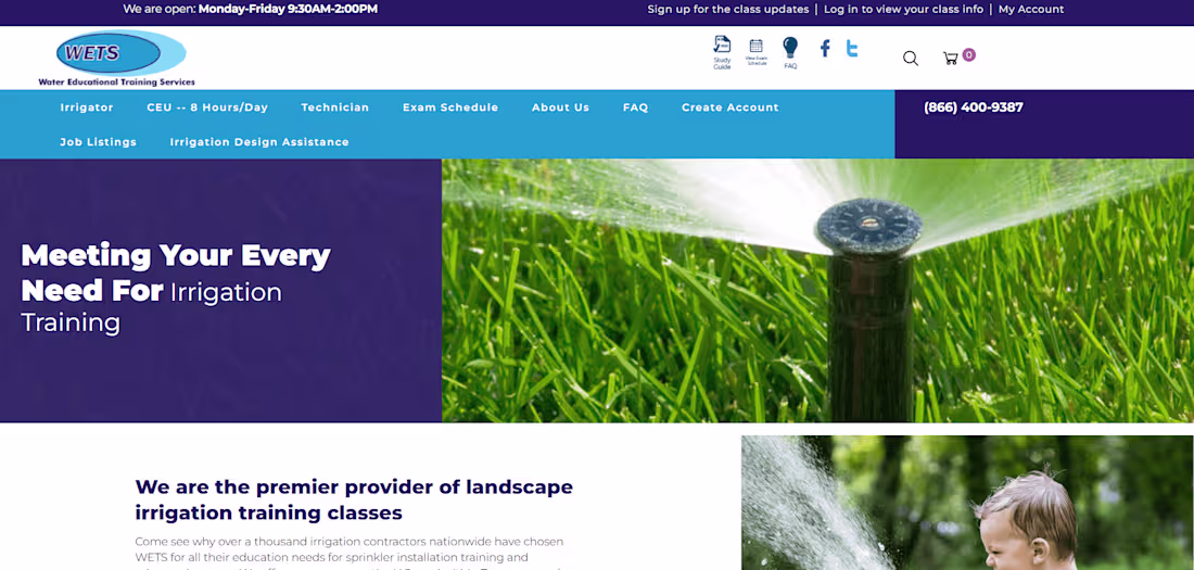 Cover image for Wets Courses: Custom OpenCart Site for Irrigation Training