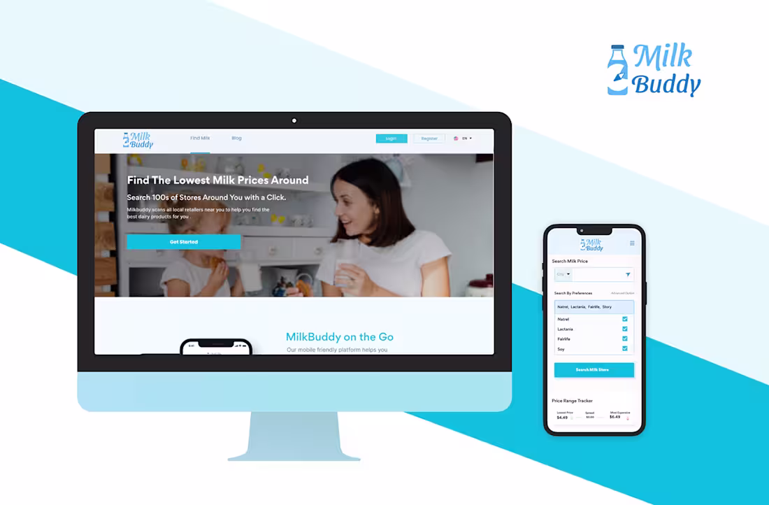 Cover image for Milk Buddy Canada - Branding & Web Application Design