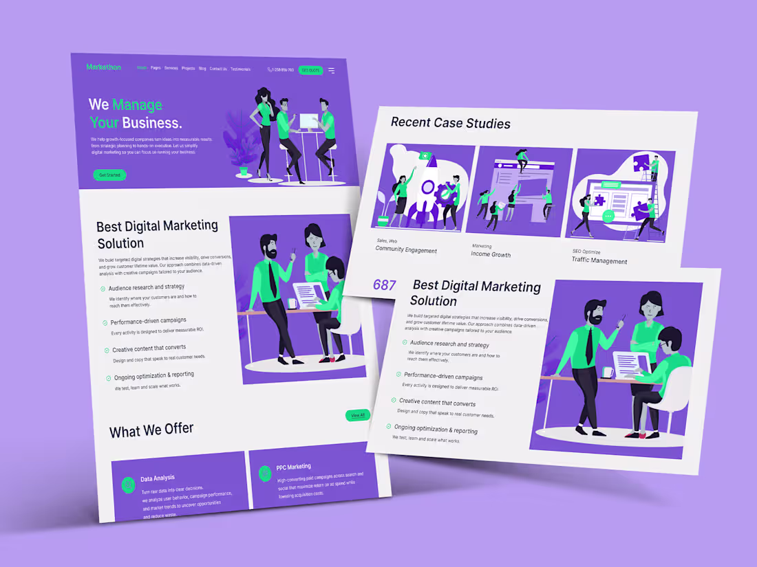 Cover image for Creative Digital Agency Landing Page Design