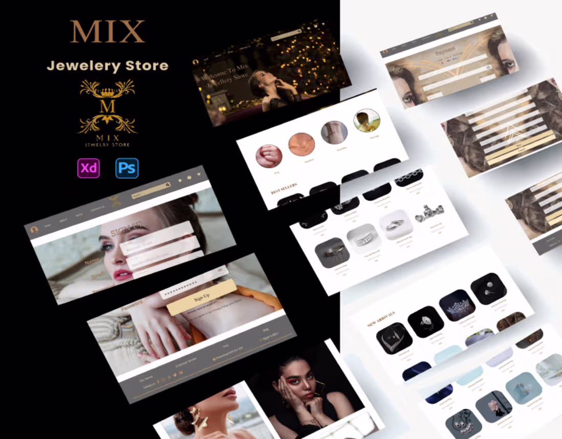 Cover image for MIX Jewelry Store Website