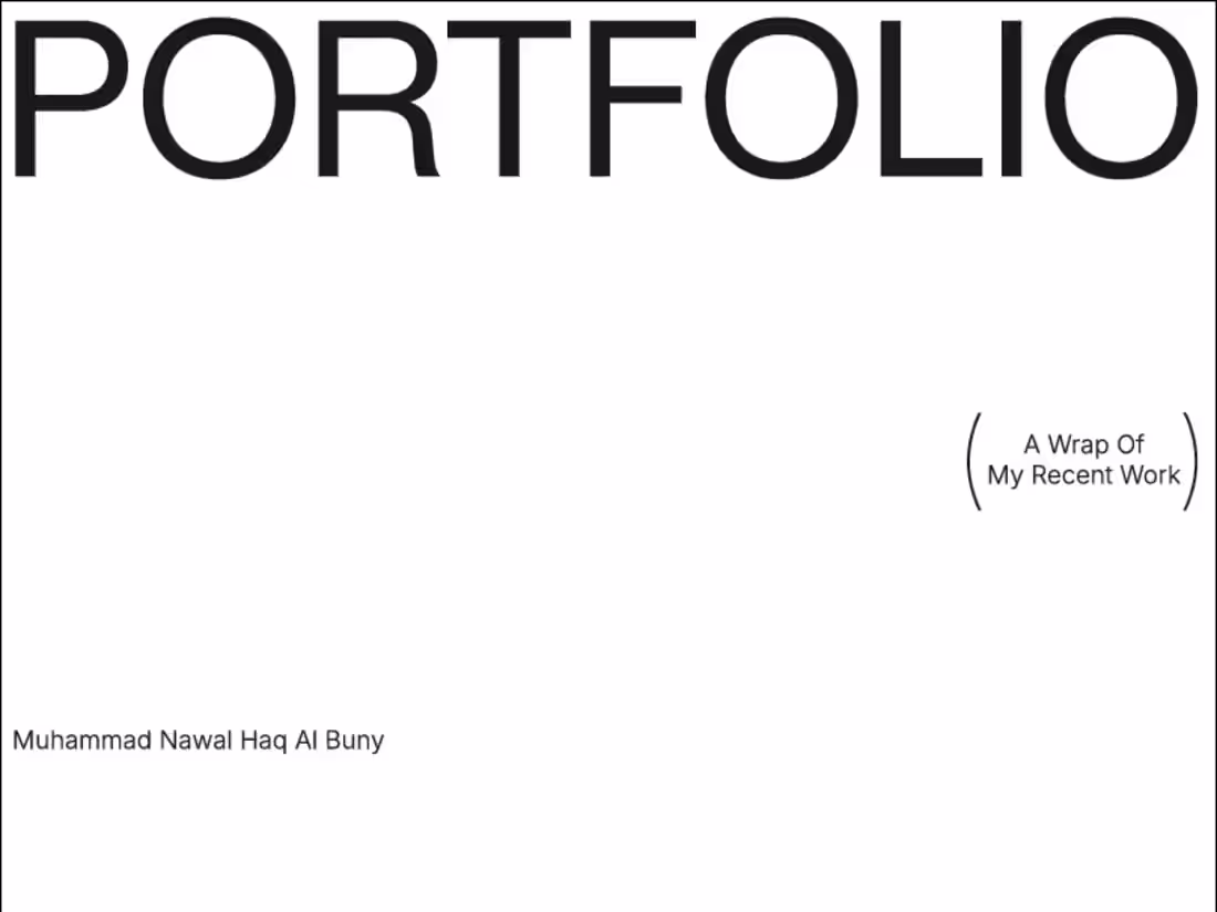 Cover image for Self Portfolio by 2024 :: Behance