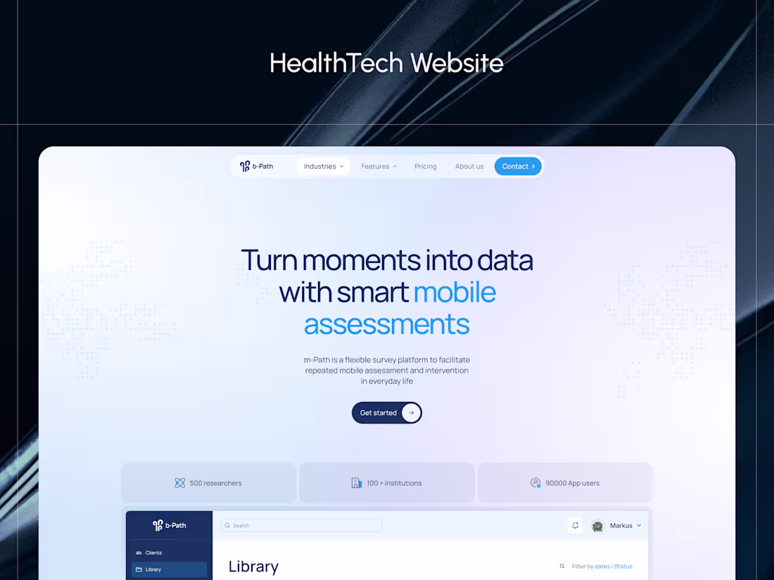 Cover image for b-path - HealthTech Website