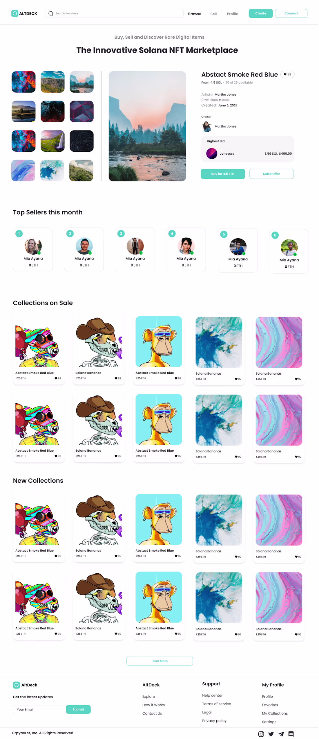 Cover image for Landing Page NFT Marketplace