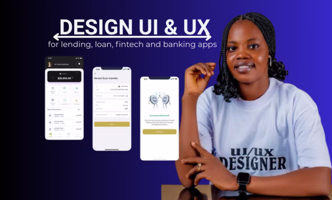 Cover image for  design modern UI UX for lending, loan, fintech and banking apps