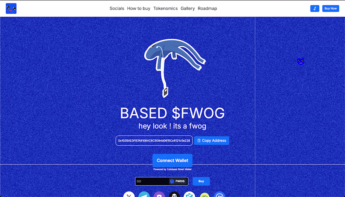 Cover image for Fwog Meme Coin Landing Page Development