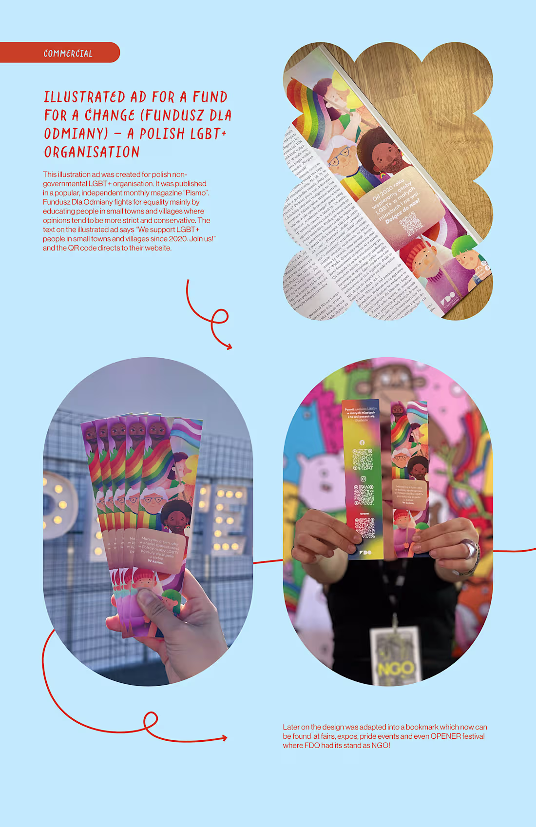 Cover image for ILLUSTRATED AD – FOR A CHANGE FUND – LGBT+ POLISH NGO :: Behance