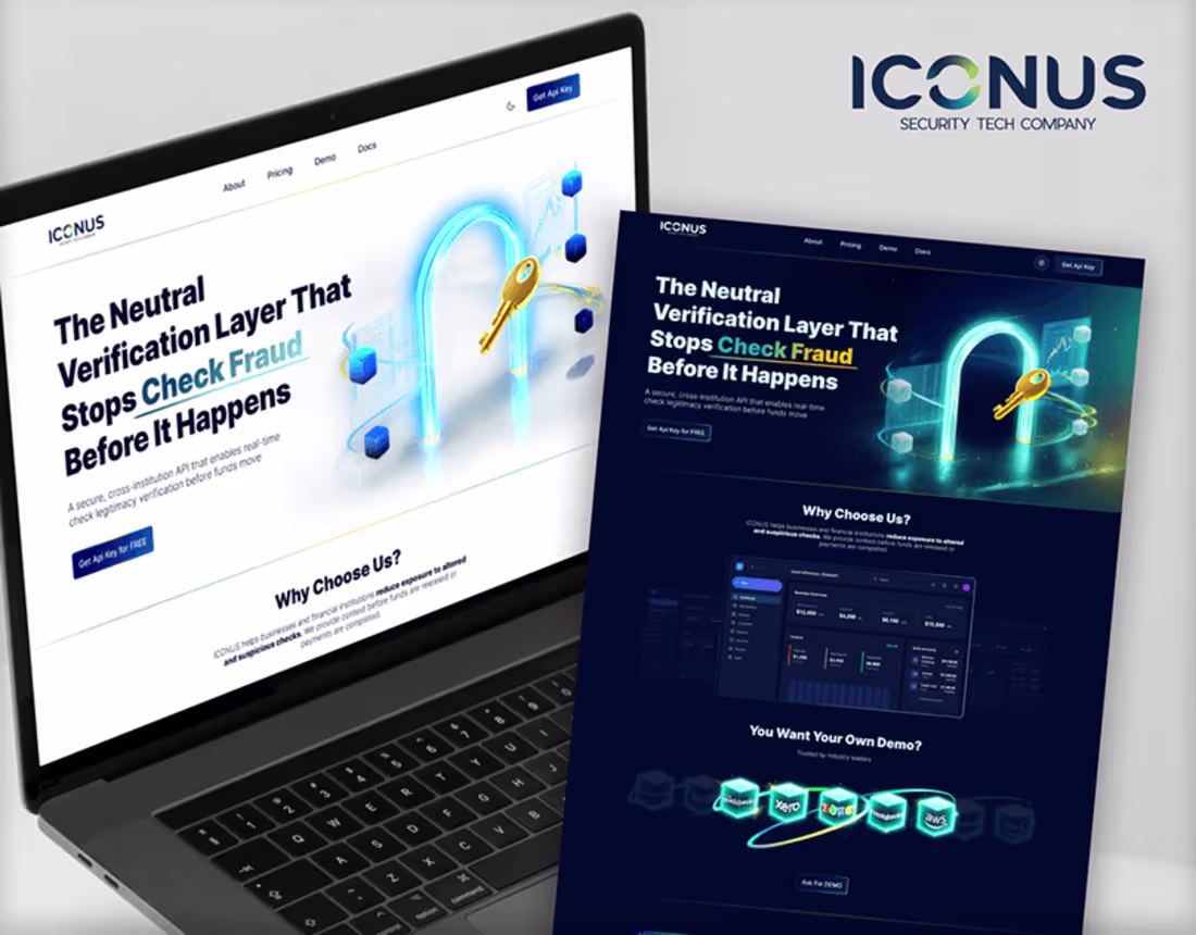 Cover image for Iconus UI/UX Website Redesign Pages