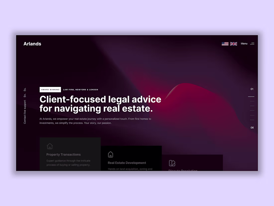 Cover image for Arlands - Legal Website