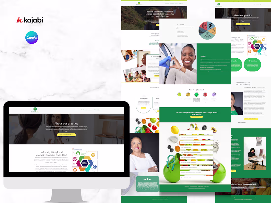 Cover image for ADA Compliant Kajabi Website for a Doctor.