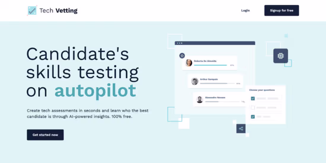 Cover image for Tech Vetting (AI-powered) - skills testing on autopilot