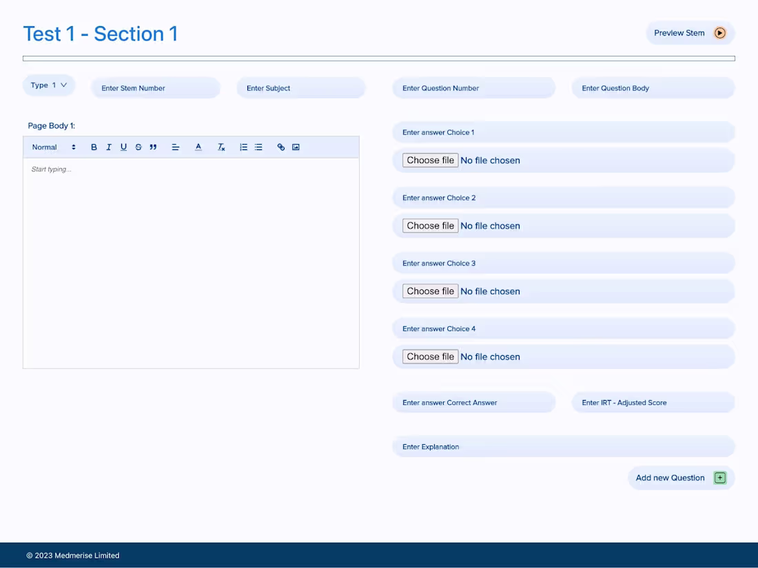 Cover image for Meducate Test Portal
