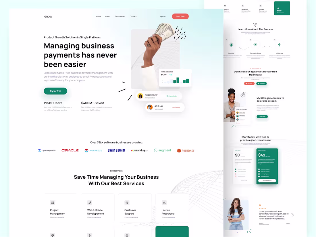 Cover image for IGrow Landing Page