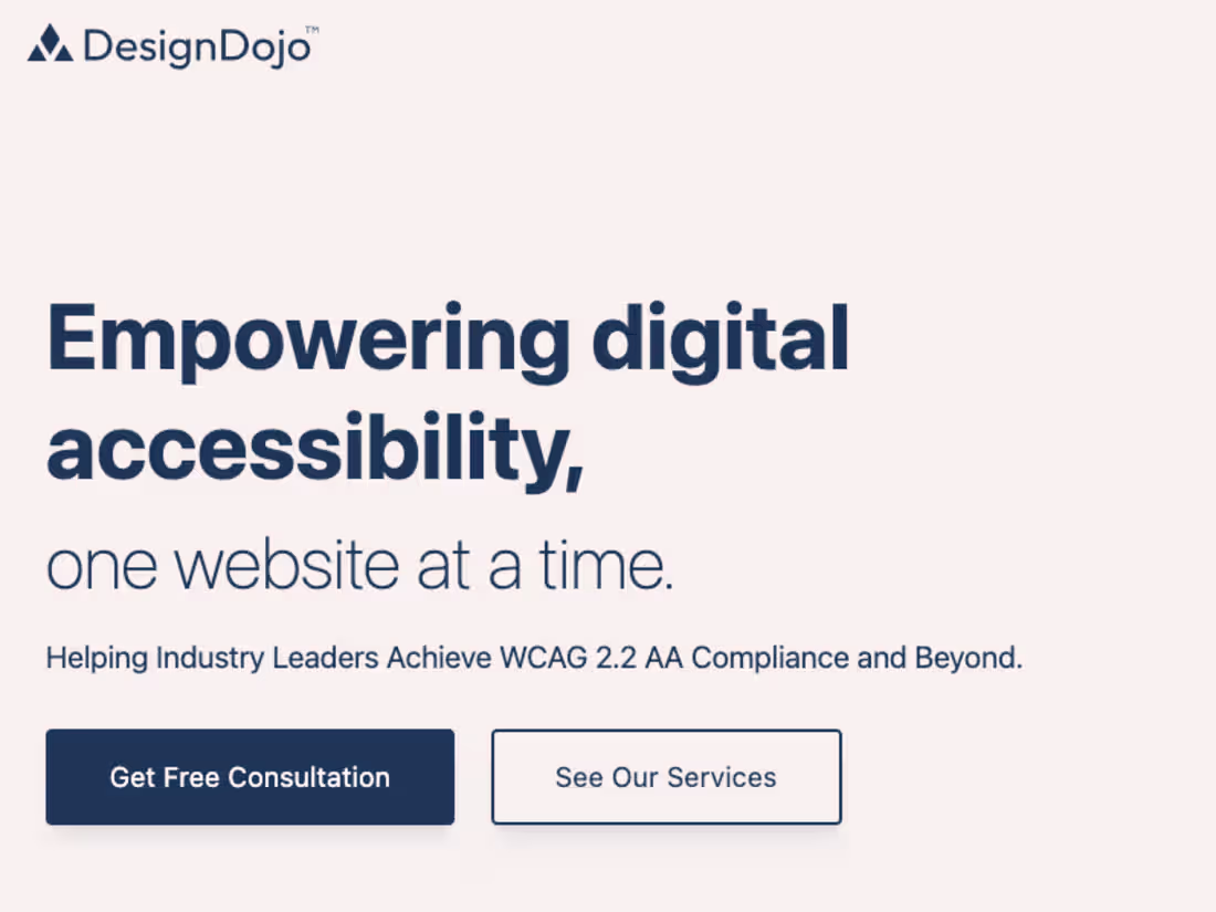 Cover image for DesignDojo.io | Web Accessibility Consulting Firm