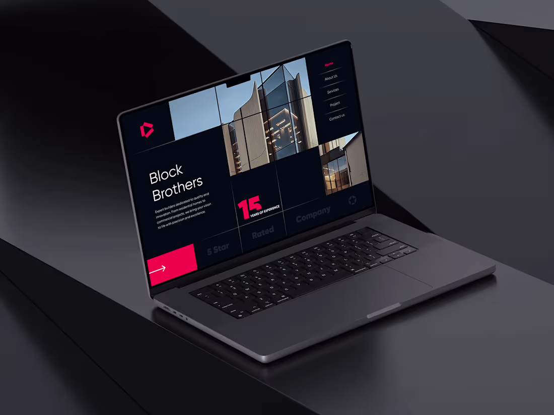 Cover image for UI UX design for a construction company 🚧 landing page