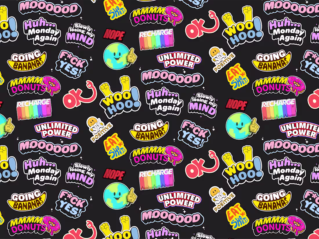 Cover image for Typography Sticker Pack