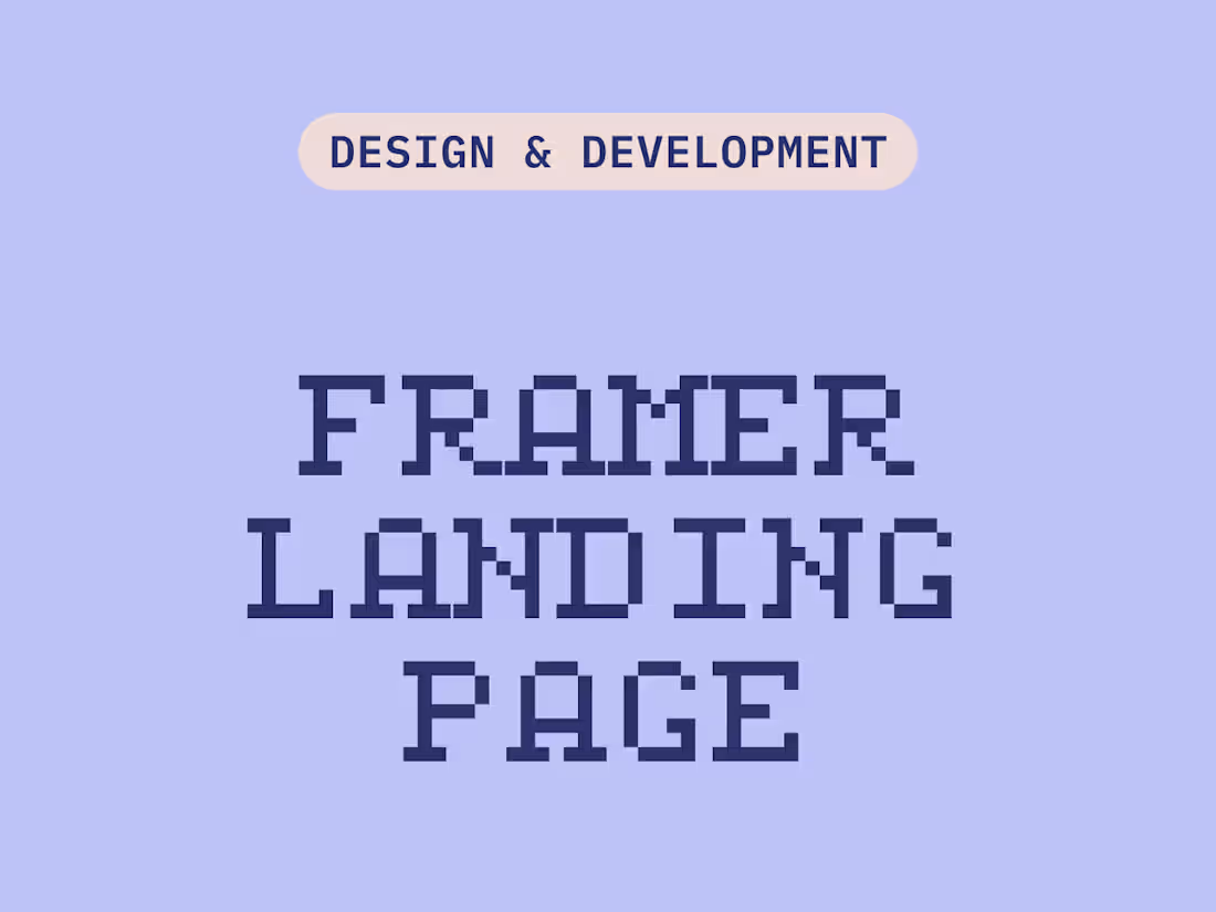 Cover image for Framer Landing Page (Design & Build)