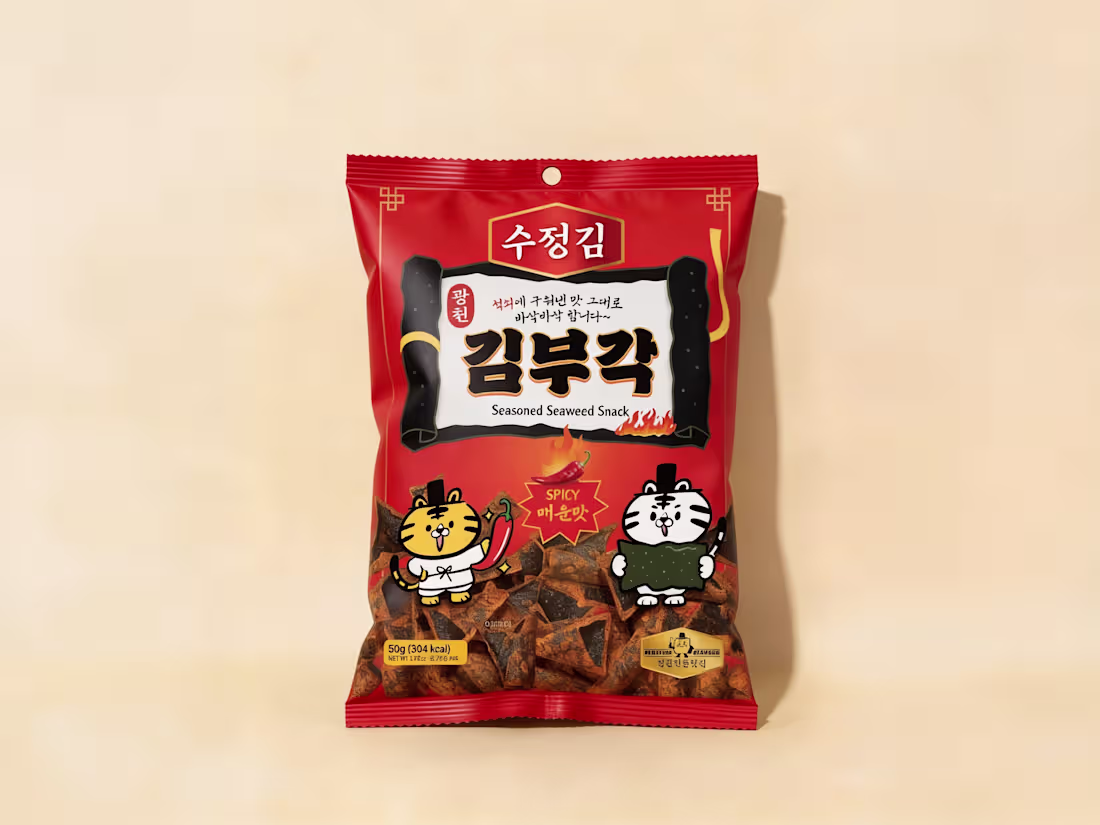 Cover image for Innovative Spicy Korean Seaweed Snack Packaging Design