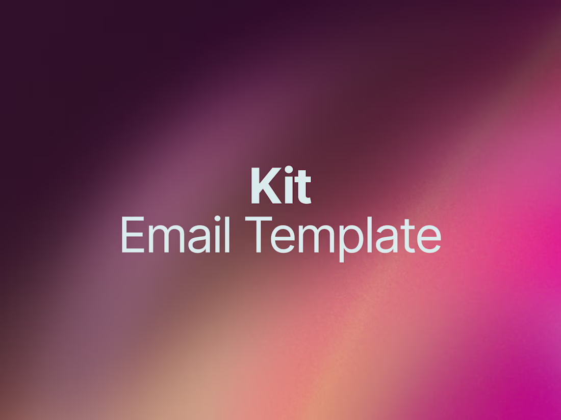 Cover image for Kit Email Template Design