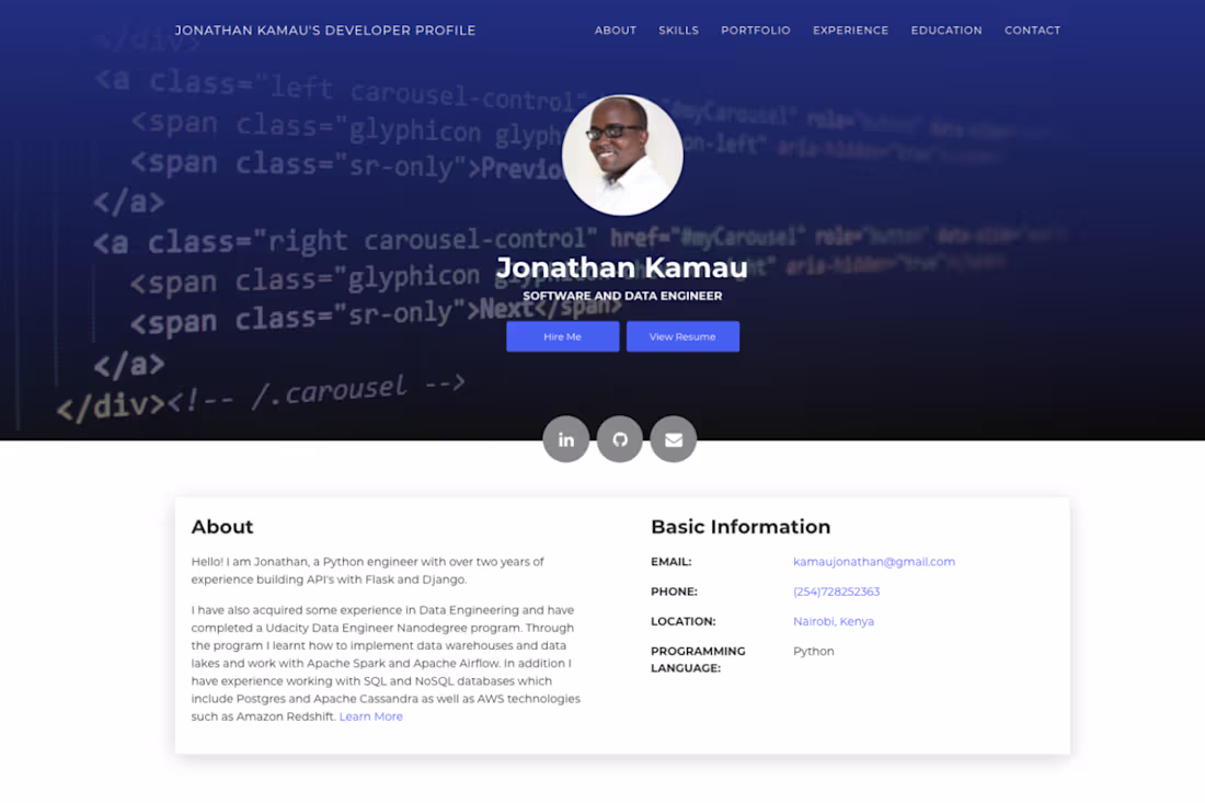 Cover image for My Developer Portfolio Website