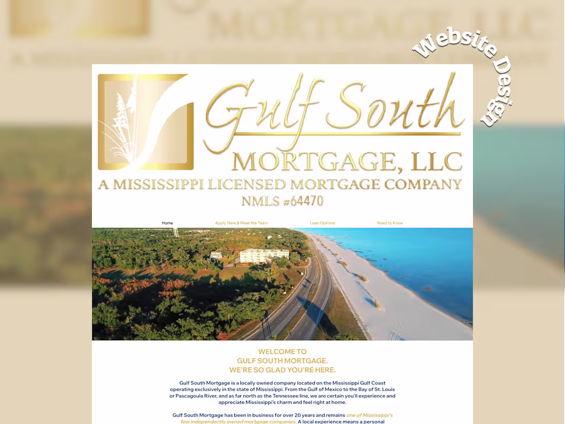 Cover image for Website design for Gulf South Mortgage. They wanted their lo...
