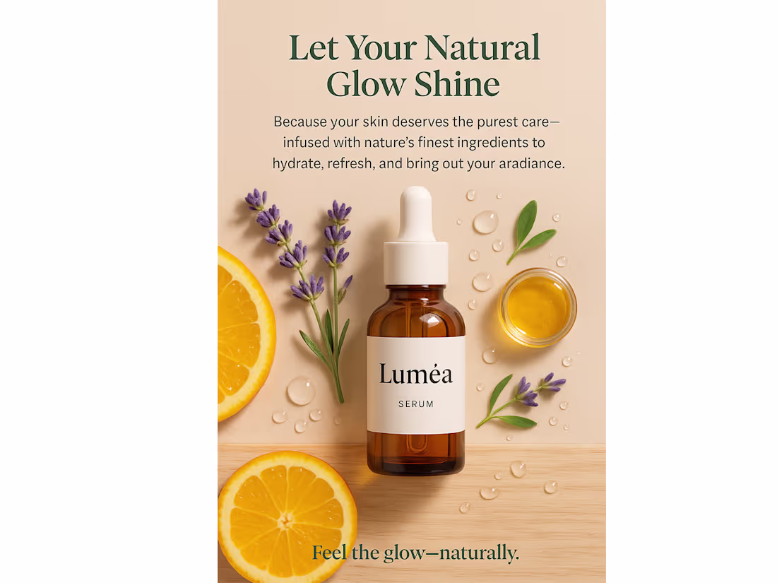 Cover image for Luméa Skincare Ad Design — Luxury Beauty Branding Social Media