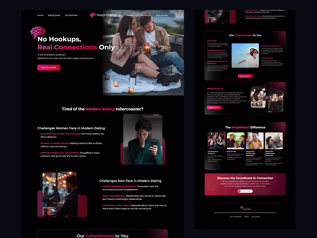 Cover image for MingleMinds UX/UI Design and Framer Development