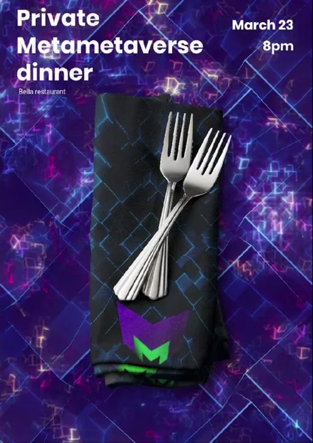 Cover image for MetaMetaverse Private Dinner (Animated flyer Reel and IG story)