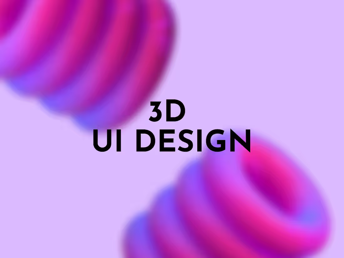 Cover image for 3D Ui Design