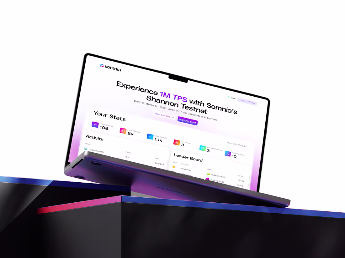 Cover image for Somnia Testnet Landing Page Redesign