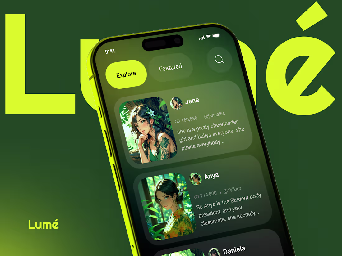 Cover image for https://dribbble.com/shots/26589445-Character-Explore-App