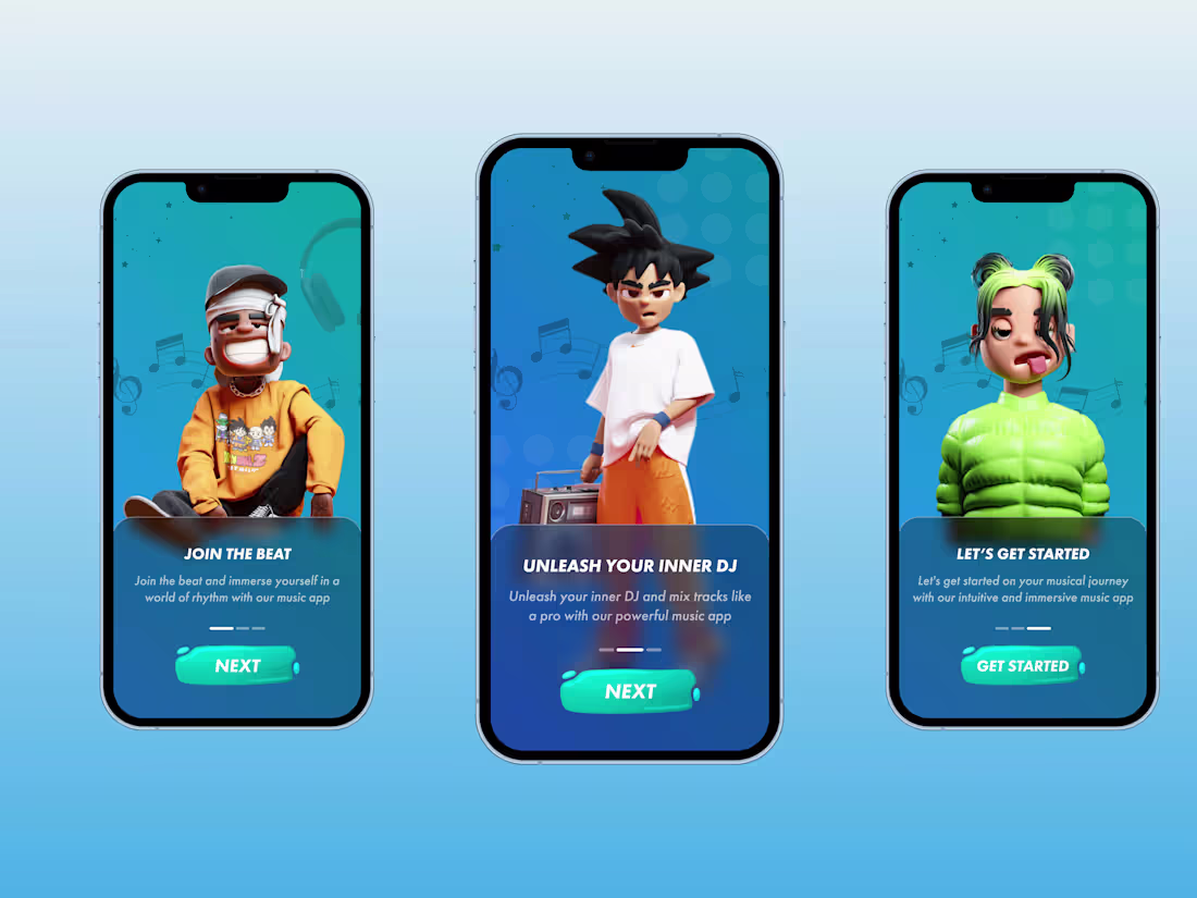 Cover image for Music App - Onboarding Screen