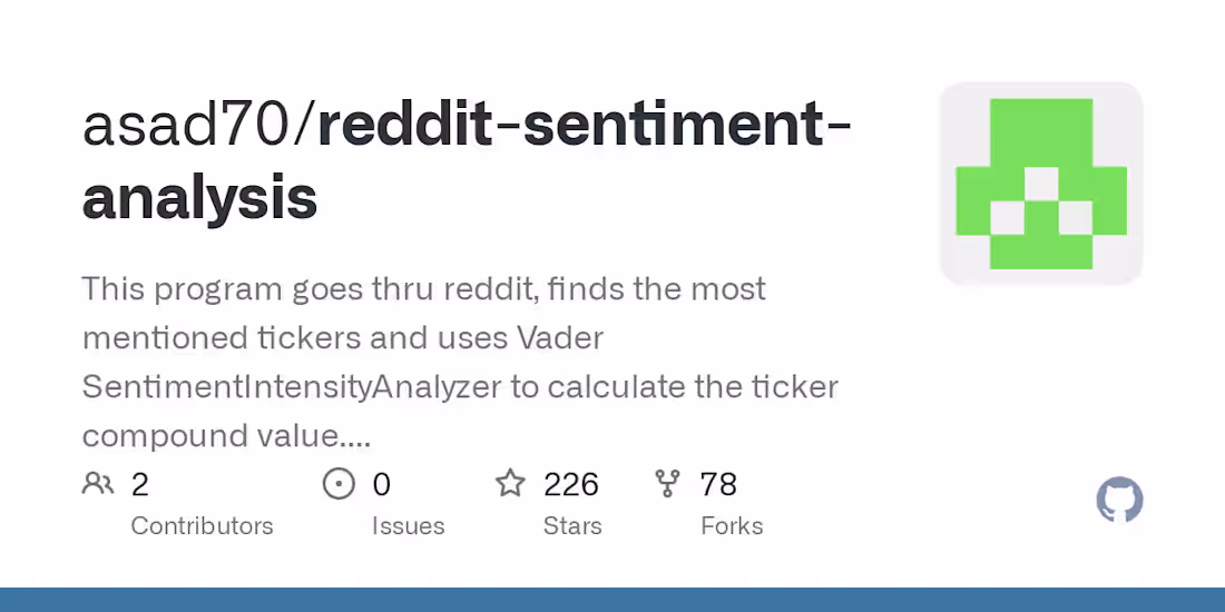 Cover image for asad70/reddit-sentiment-analysis