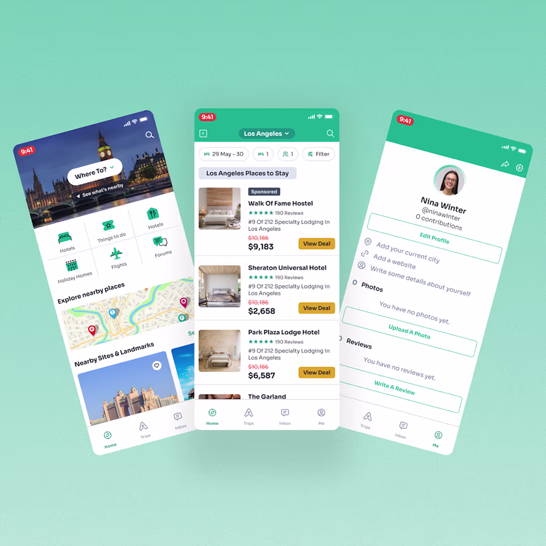 Cover image for Hotels & Restaurants Mobile app screen UI Design.
