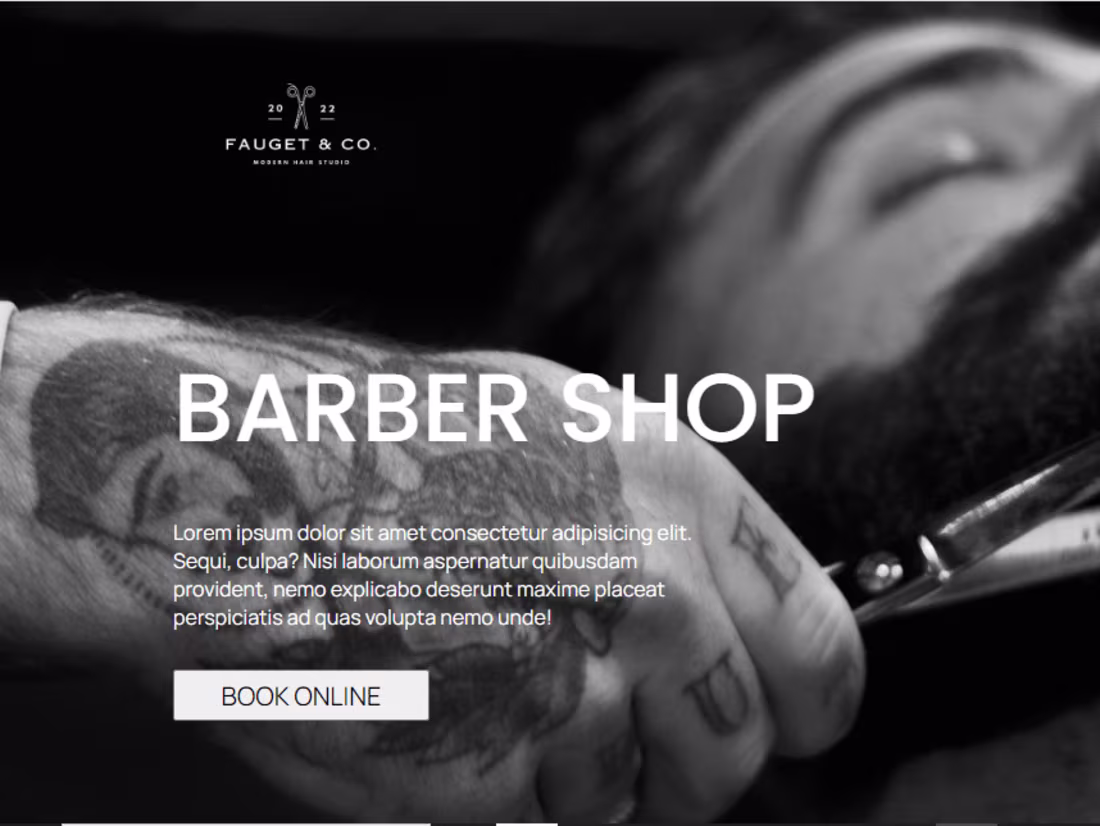 Cover image for Barbershop website