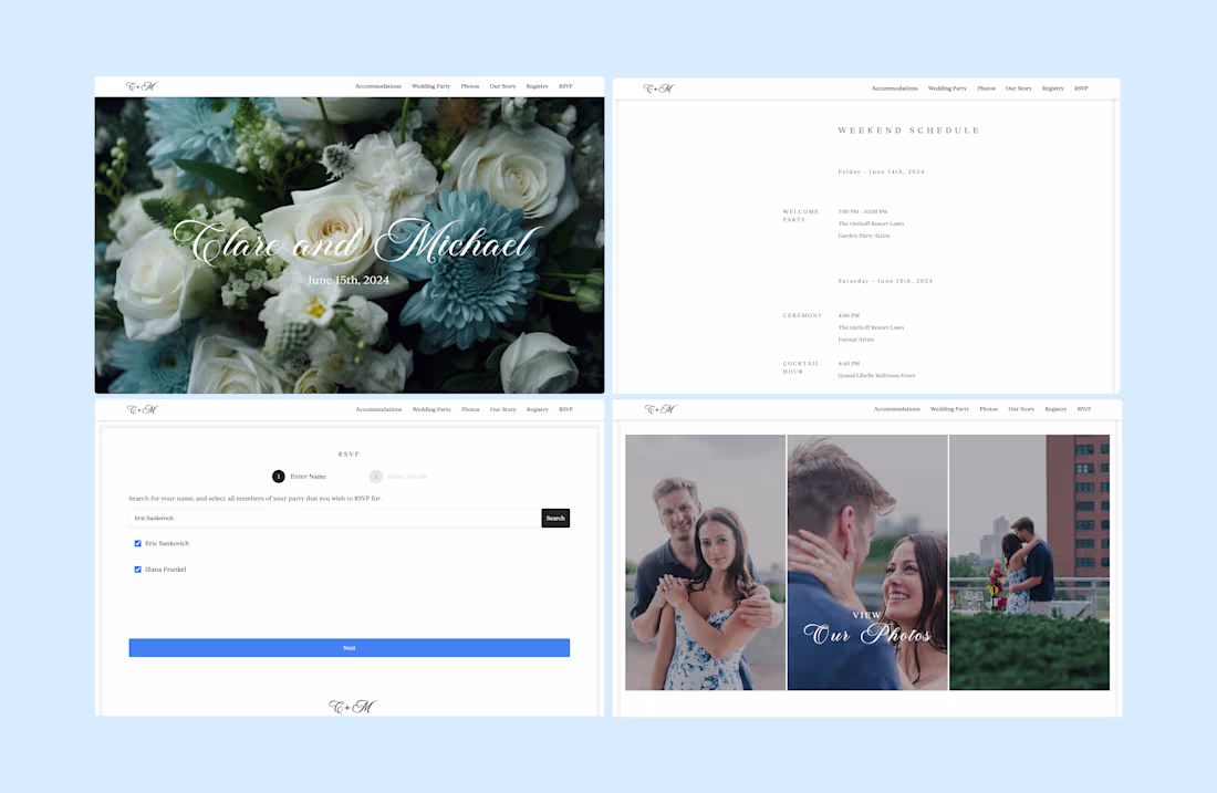 Cover image for Clare and Michael Wedding