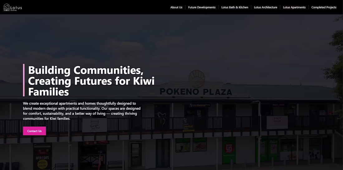 Cover image for Lotus Homes Website