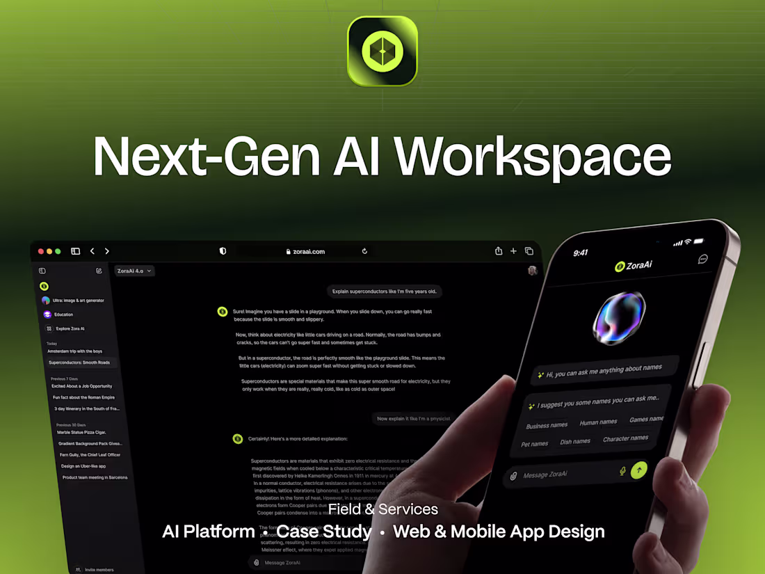 Cover image for ZoraAI : Landing Page Design & Framer Development