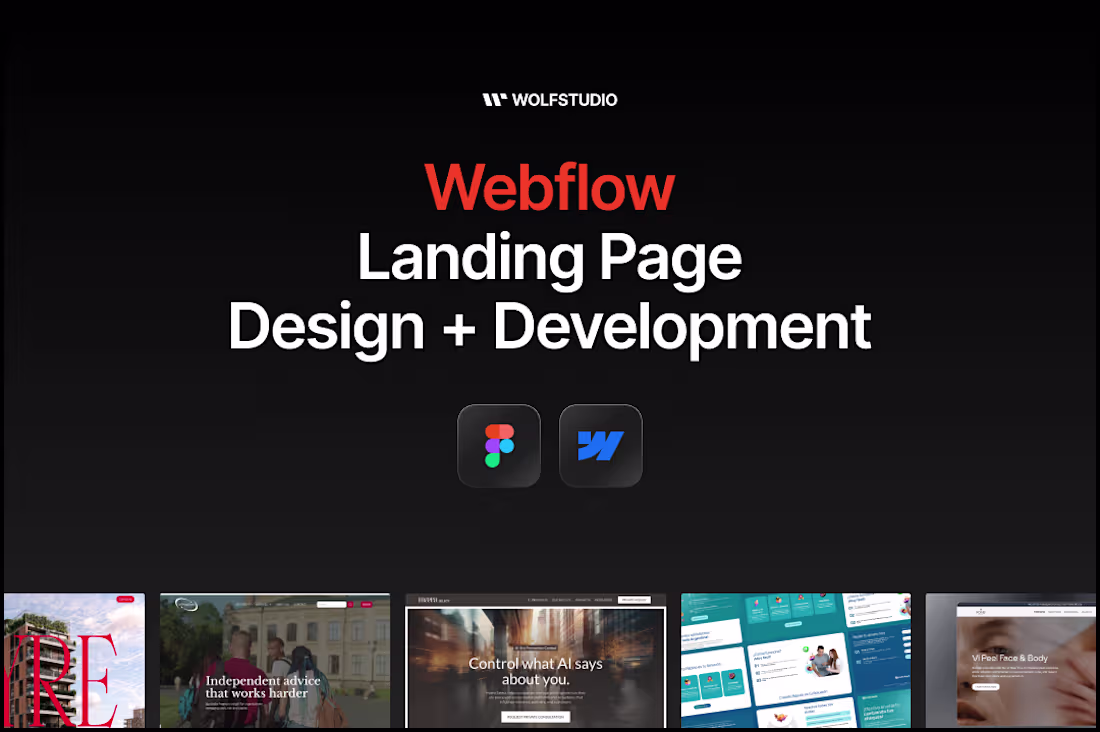 Cover image for Webflow Landing Page Design & Development