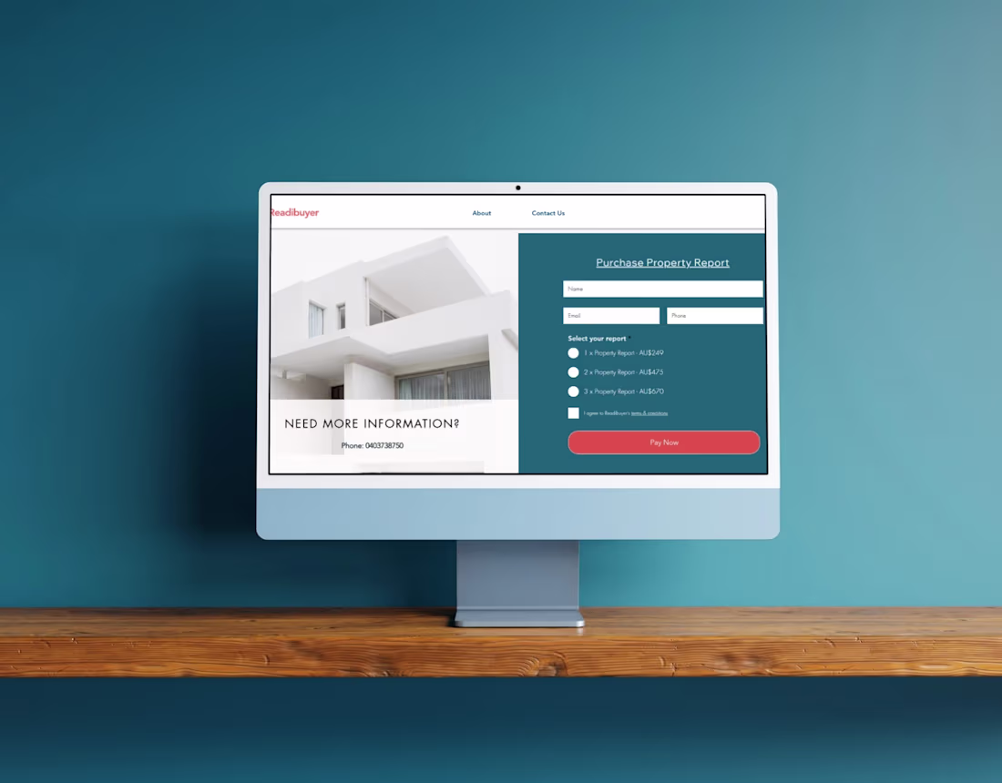 Cover image for WIX Custom Property Form Development | ReadiBuyer