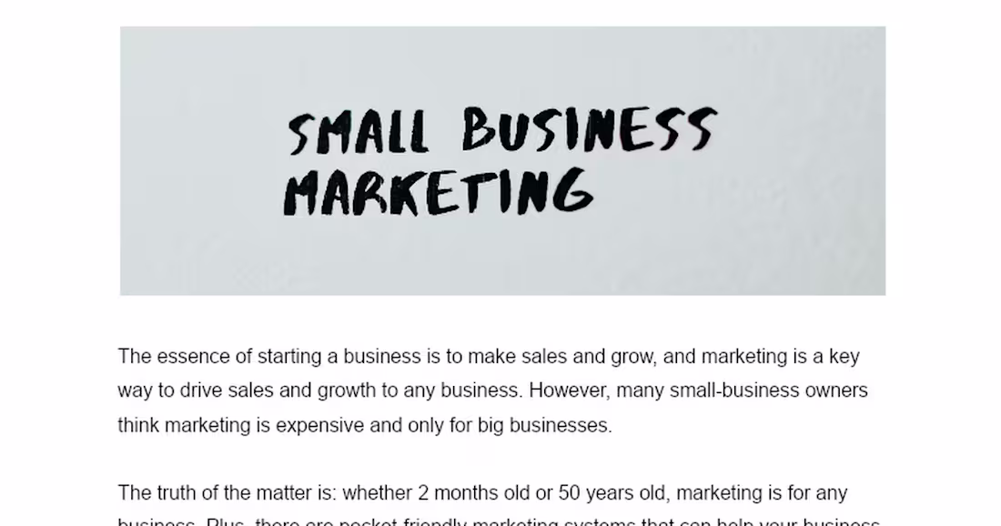 Cover image for Blog Article - Small Business Marketing.